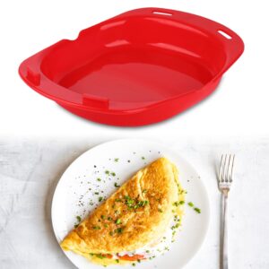 silicone omelette maker,microwavable omelet maker,nonstick egg roll baking pan,quick& easy breakfast/lunch/dinner baking tool,dishwash safe