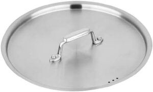 lid for 20-quart stockpot - stainless steel kitchen cookware cover with handle, fits 11.81” pot inner size, works with model ncspt20q 20-qt. stock pot
