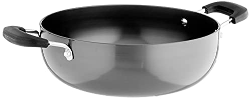 Eris EHDF314 Hard Anodized 8.5" Deep Fry Pan/Kadhai, Black