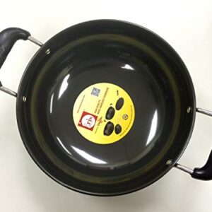 Eris EHDF314 Hard Anodized 8.5" Deep Fry Pan/Kadhai, Black