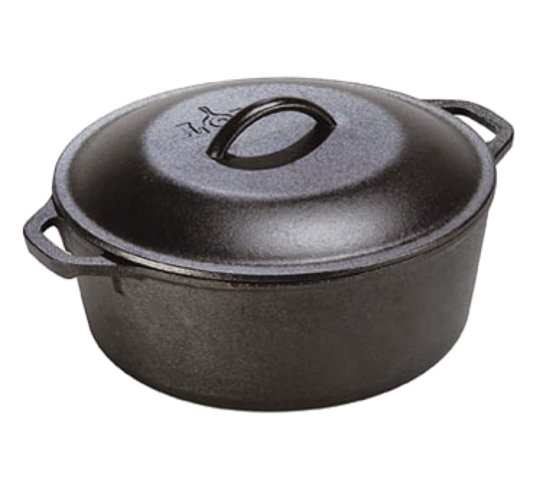 Lodge 5-Quart Cast Iron Dutch Oven with Iron Lid