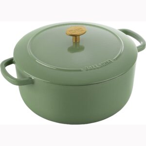 ballarini bellamonte cast iron 6-qt round dutch oven - saggio green
