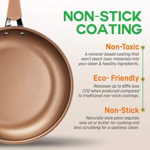 12'' Durable Large Fry Pan - Non-stick High-Qualified Kitchen Cookware, Induction compatible| PTFE/PFOA/PFOS-Free Heat Resistant Lacquer Kitchen Ware, Compatible with Models: NCCW14S & NCCW20S