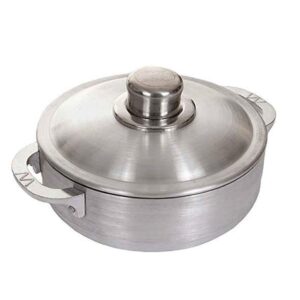 cajun 6.7-quart aluminum dutch oven pot with lid - oven-safe round caldero - nickel-free soup pot