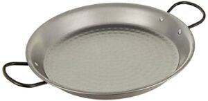 vaello la valenciana polished steel valencian paella pan, 30 cm, 30cm, silver