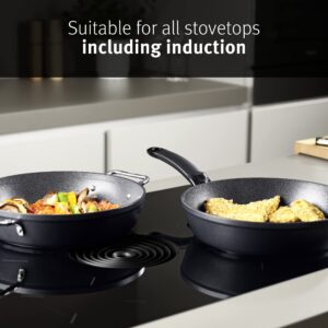 Fissler Adamant Non-Stick Serving Pan - 9.5" - German Quality - Induction Cooktop Compatible - Ovenproof Up to 450 F - Easy to Clean - Stainless Steel Handles