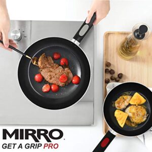 Mirro A7970784 Get A Grip Aluminum Nonstick 12-Inch Fry Pan / Saute Pan Cookware, Black