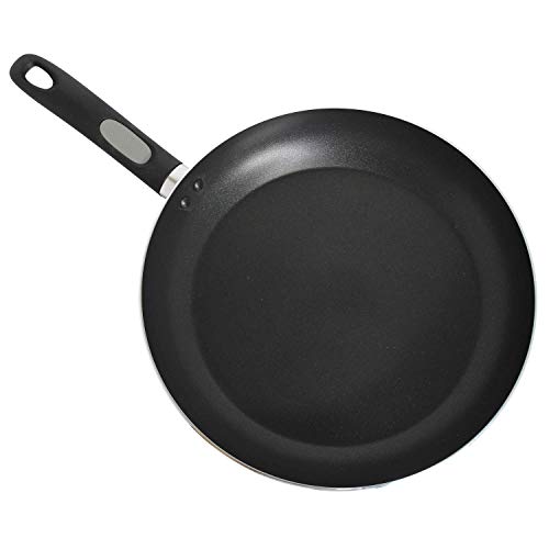 Mirro A7970784 Get A Grip Aluminum Nonstick 12-Inch Fry Pan / Saute Pan Cookware, Black