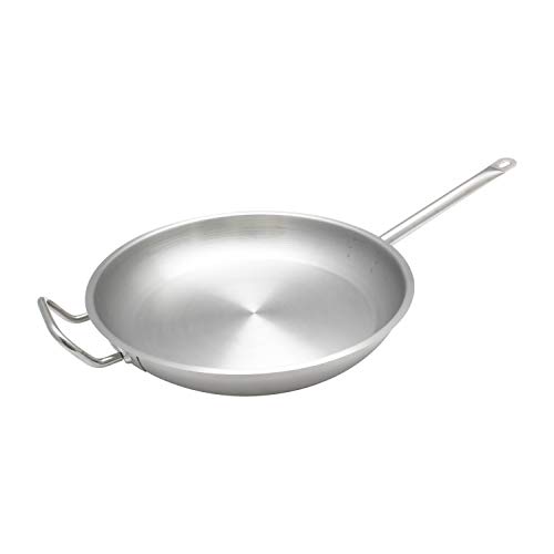 Thunder Group Stainless Steel Fry Pan, 14-Inch