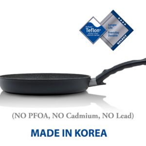 TECHEF - Infinity Collection/Frying Pan, Coated 4 times with the new Teflon Stone Coating with Ceramic Particles (PFOA Free) (12" grill pan)