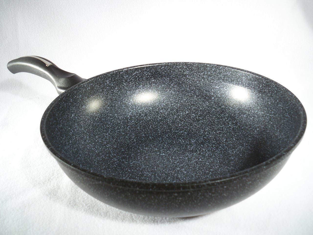 Ceramic Marble Coated Cast Aluminium Non Stick Wok 30 cm (12 inches)