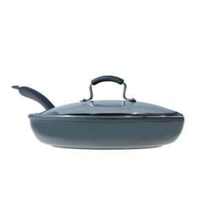 Epicurious Cookware Classic Collection- Induction Dishwasher Safe Oven Safe Non-stick, 13" Covered Hard Anodized Fry Pan