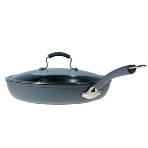 Epicurious Cookware Classic Collection- Induction Dishwasher Safe Oven Safe Non-stick, 13" Covered Hard Anodized Fry Pan