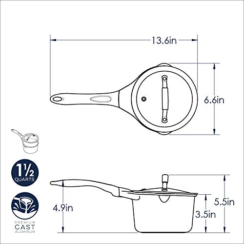 Nordic Ware Pro Cast 1-1/2-Quart Sauce Pan with Lid