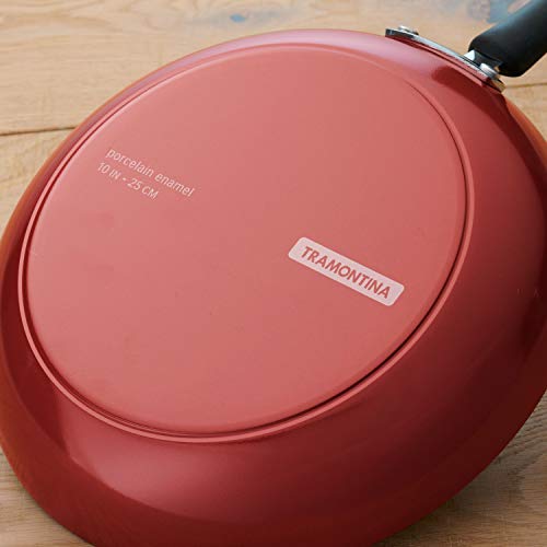 Tramontina 3 PK Nonstick Fry Pan - PE, PLT, PEW, NS - Cayenne Red - Tem