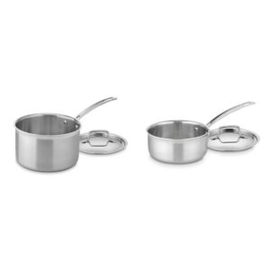 cuisinart stainless steel cookware 4-quart skillet, 1.5 quart saucepan and cover set