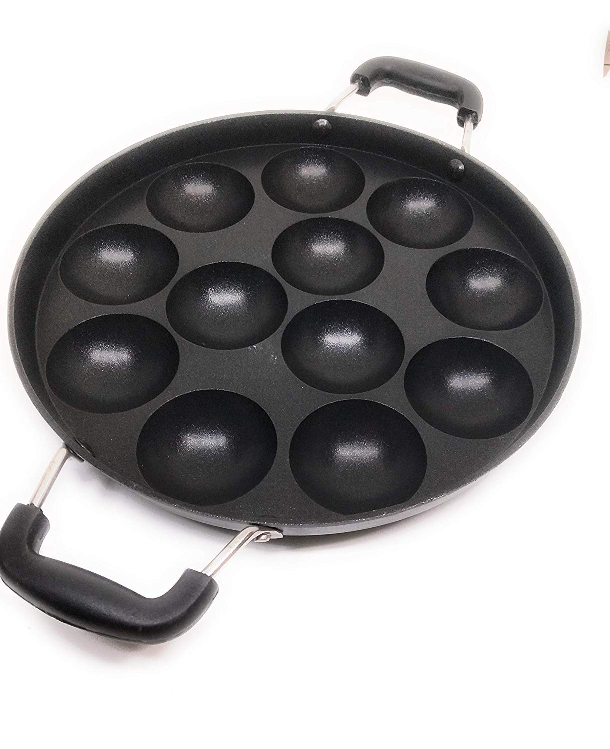 Non Stick Appam Patra Appam Maker 12 Pits Appam Maker With Lid Appam Patra Paniyaram Nonstick cookware Appam Pan