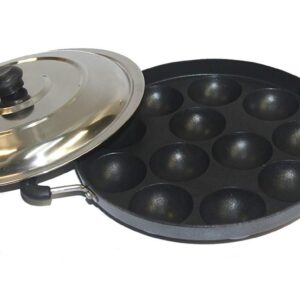 Non Stick Appam Patra Appam Maker 12 Pits Appam Maker With Lid Appam Patra Paniyaram Nonstick cookware Appam Pan