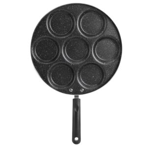 mumusuki 7 holes frying pan non stick fried eggs cooking pan burger kitchen cookware household tool