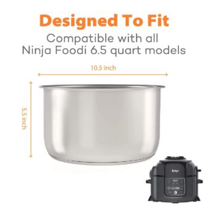 Goldlion Accessories for Ninja Foodi 6.5 Qt, Stainless Steel Inner Pot, Inner Pot Cover