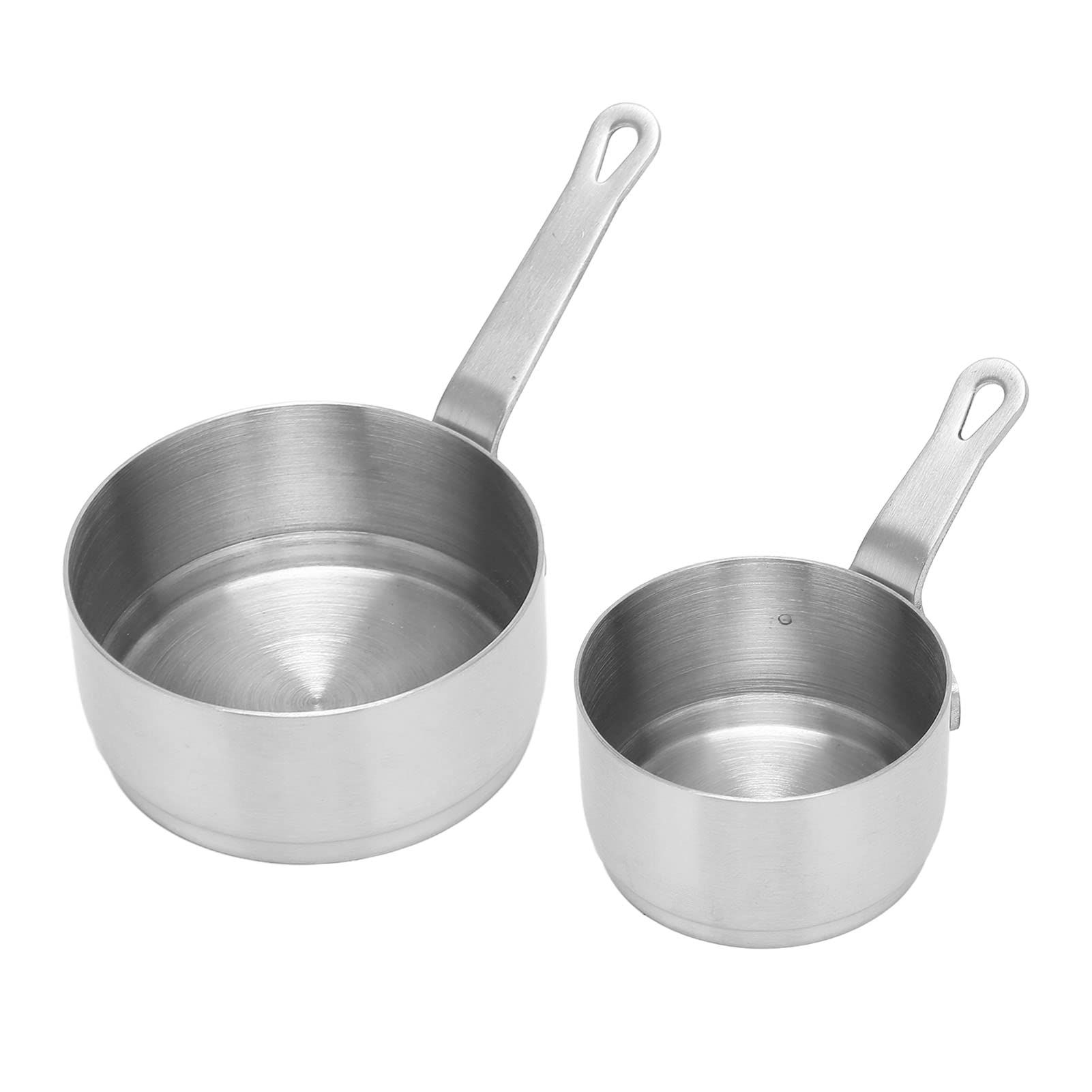 2pcs Stainless Steel Mini Sauce Pan, Cooking Sauce Cup with Handle Sauce Cooking Pot for Home Restaurant Grocery Store Banquet Outdoor Picnic