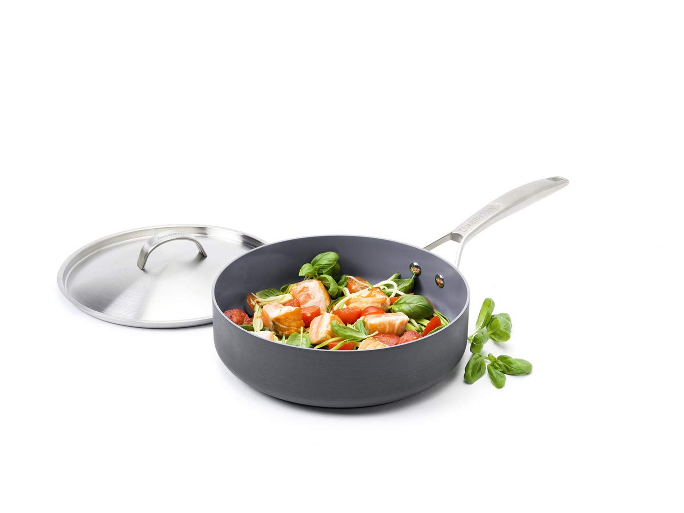 Green Pan 11"/4Qt Covered Sauté Pan W. Helper Handle