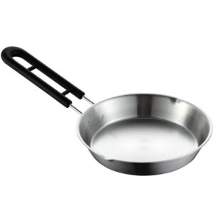 sherchpry mini egg frying pan skillet nonstick omelet pan stainless steel round pancake pan kitchen cooking pan with handle for gas stove induction