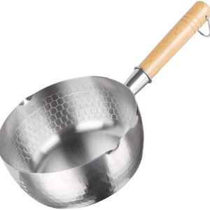 Aldnoah Yukihira Pan Stainless Steel Saucepan, Sauce Pot Cooking Pot with Pour Spout, 2 Quart