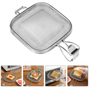 UPKOCH Barbeque Grill Accessories Sandwich Maker Roasting Baking Grill: Non- Stick Sandwich Panini Press Making Basket Bread Grill Tray Crisper Tool