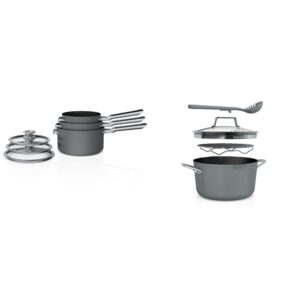 ninja foodi neverstick premium cookware bundle with saucepan set, possiblepot & accessories