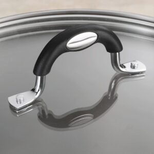 22 Qt Tramontina Stainless Steel Covered Stockpot, Induction Ready, 3ply Base, Clear Lid