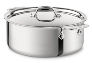all-clad stainless steel stockpot cookware, 8-quart, silver