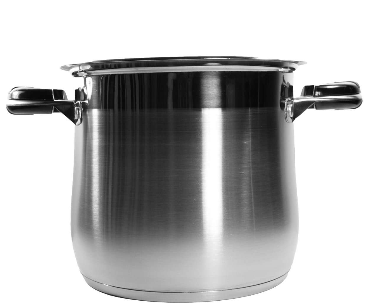 10 Qt Stock Pot 18/10 Stainless Steel Super Double Capsulated Bottom w/Glass Lid