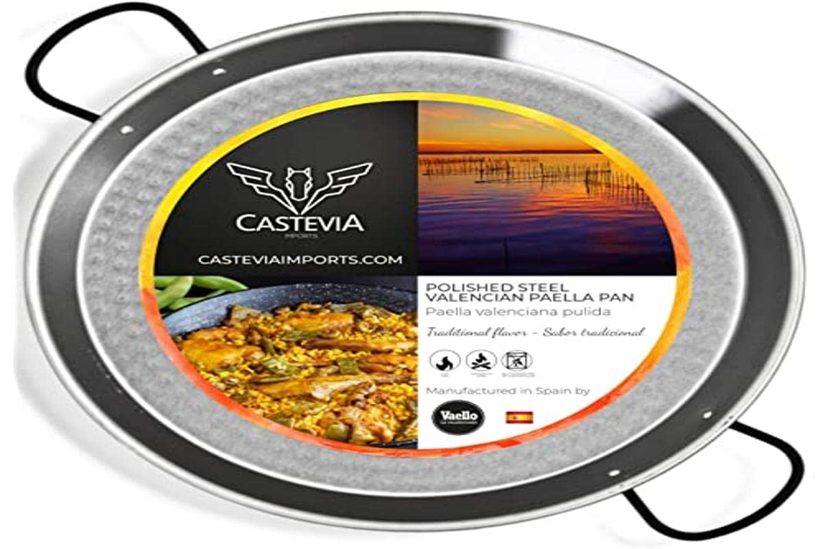 Vaello Campos La Valenciana 50cm Polished Steel Paella Pan, Multicolor (150)