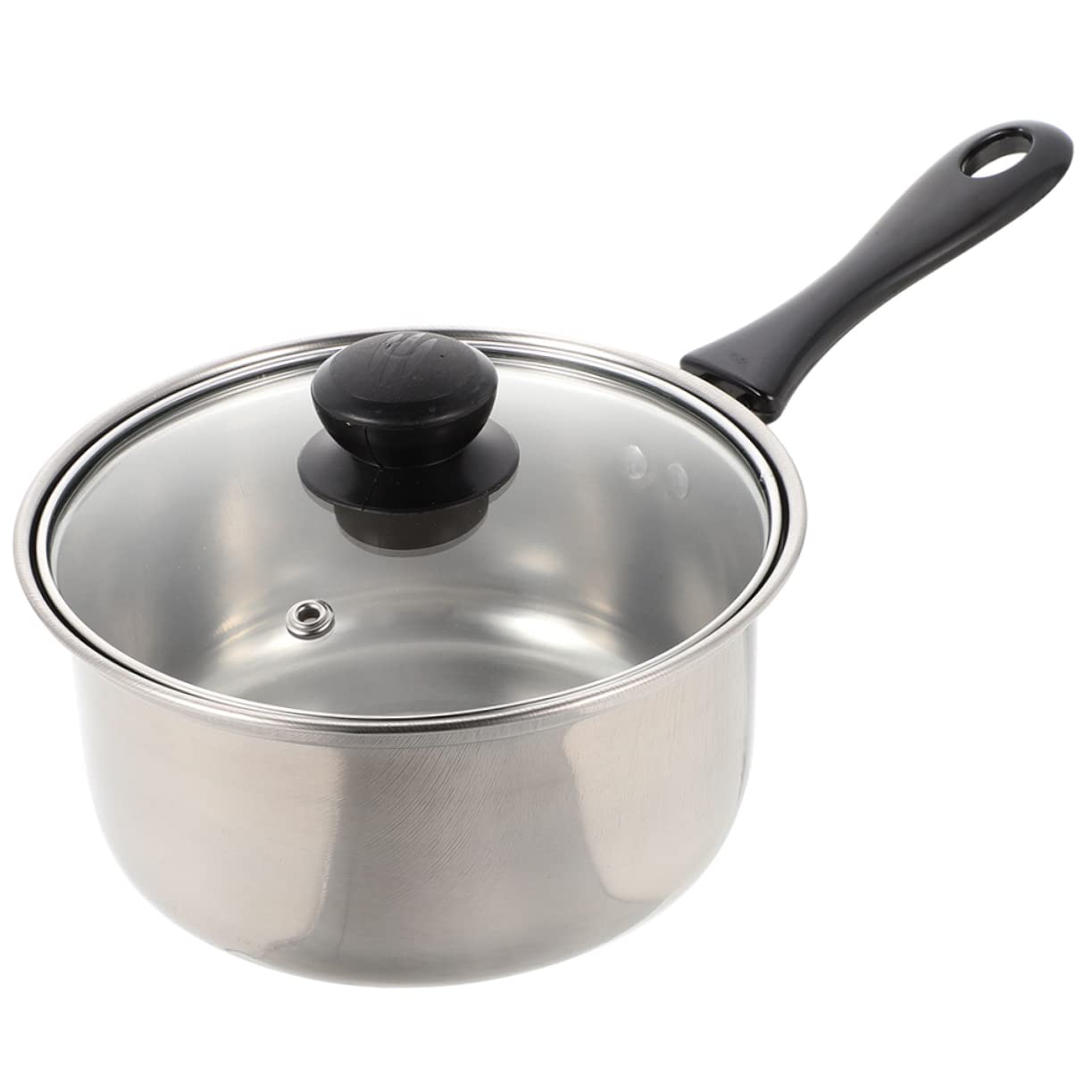 Yardwe Single Handle Small Milk Pot Stainless Steel Milk Pot Saucepan Pot Butter Melting Pot Small Sauce Pan Sauce Pan Stainless Steel Induction Cooker Complementary Food Abs Baby