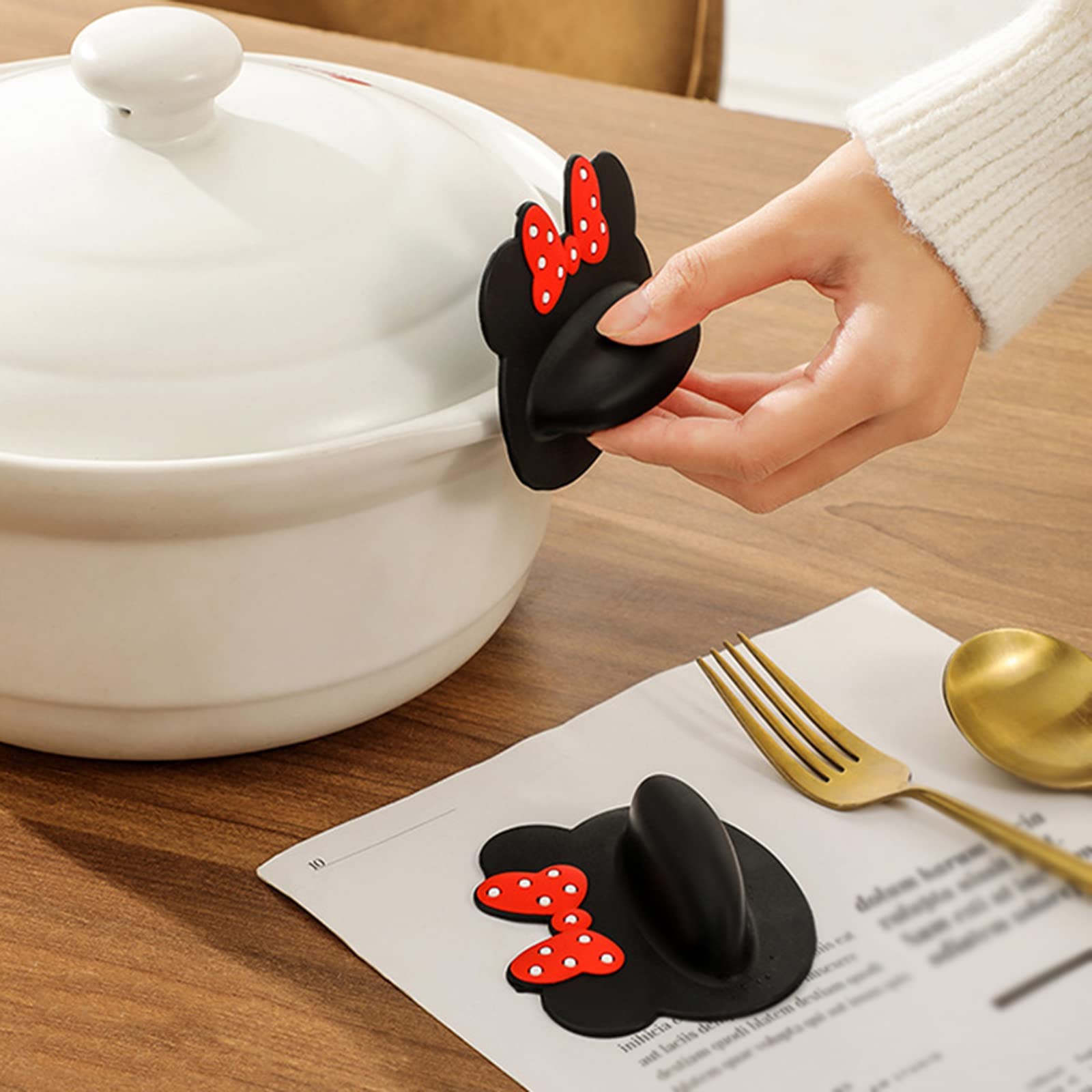 KYDco 2pcs Silicone Gloves, Two Finger Grip, Mini Gloves, Saucepan Holder, Microwave Frying Pan, Anti Scalding Gloves,A