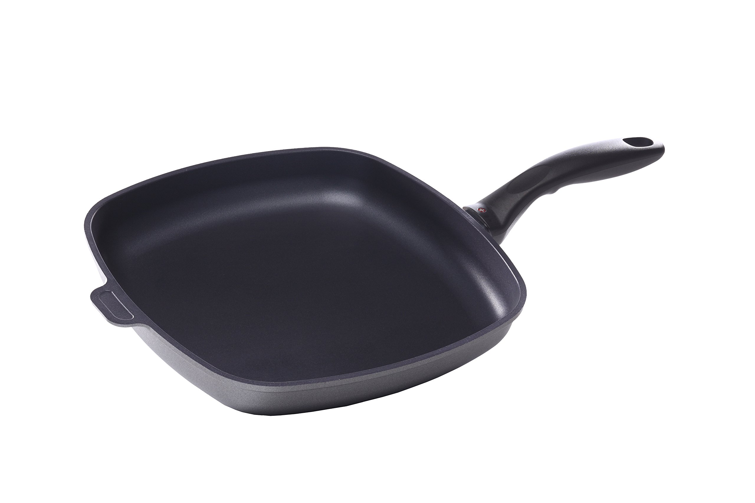 Swiss Diamond 11 Inch Non-stick Induction Square Frying Pan - Induction Fry Pan with Heavy Duty Handles - Wide and Extended Corners - Skillet Pan - Dishwasher and Oven Safe - 11"x11" - Grey