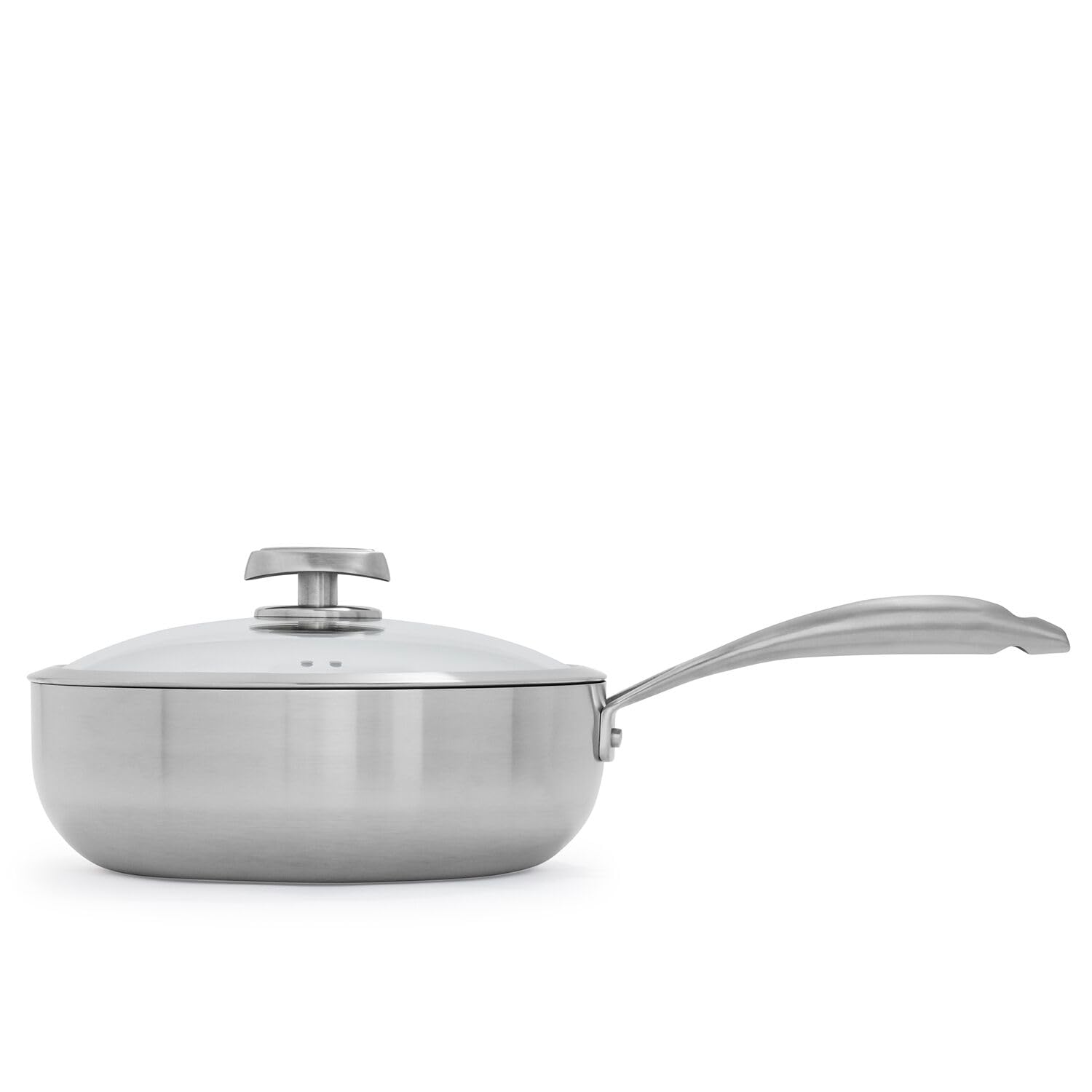 Scanpan CS+ Deep Sauté Pan with Lid, 4 qt, Silver