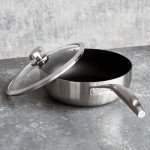 Scanpan CS+ Deep Sauté Pan with Lid, 4 qt, Silver