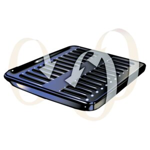 range kleen 2 piece heavy duty porcelain full size convection broiler pan 16 by 12.75 by 1.74 inches
