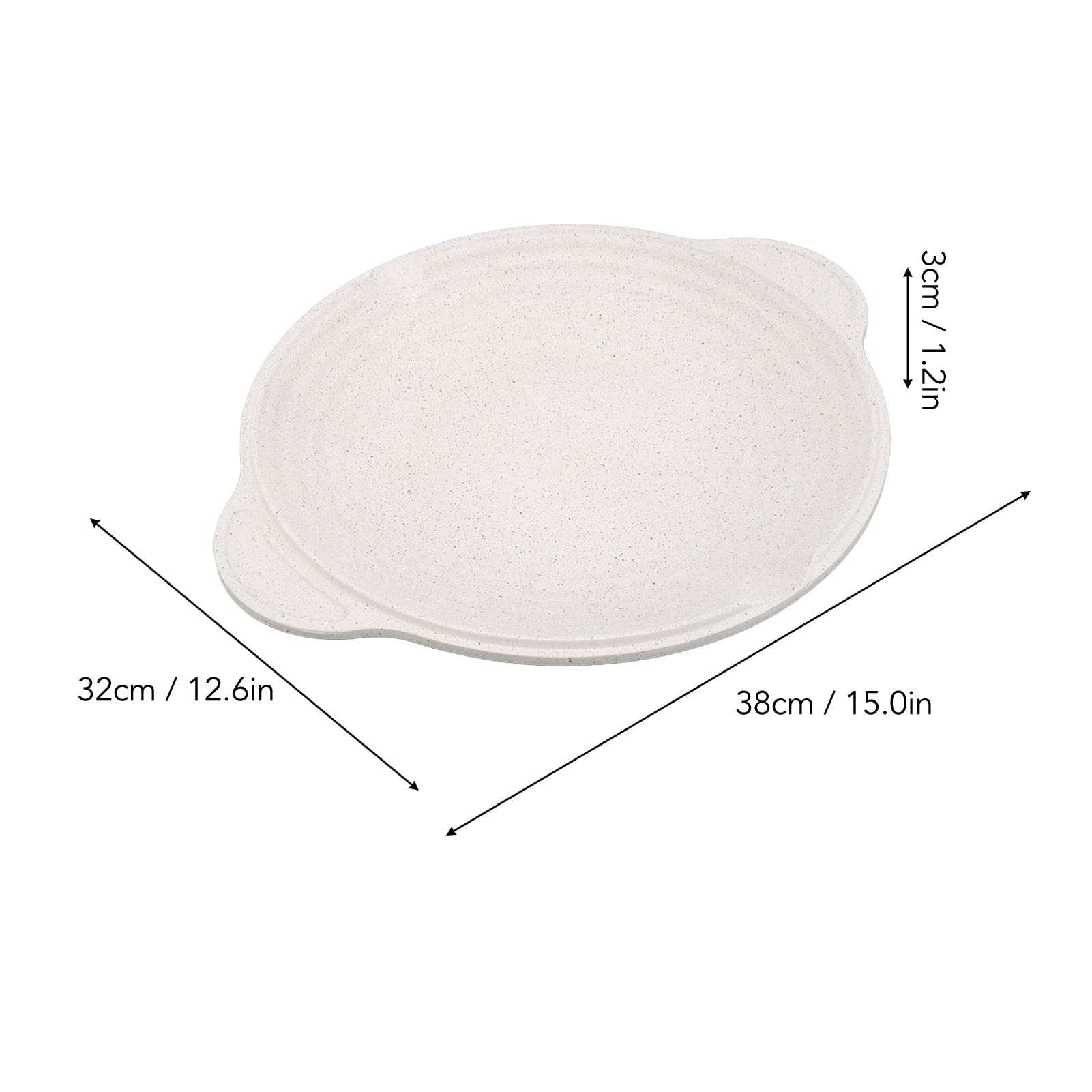 plplaaoo Korean BBQ Grill Pan,Non-stick Grill Circular BBQ Grill Pan,Griddle Pan,White 12.6 In Grill Plate for Induction Cooker,Kitchen Gadgets, for Home, Camping and Outdoor Griddle