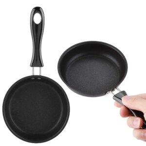 single egg pan, 4.72 inch pure-iron one egg frying pan with dupont coating nonstick single egg frying pan for scrambled eggs omelets & pancakes making