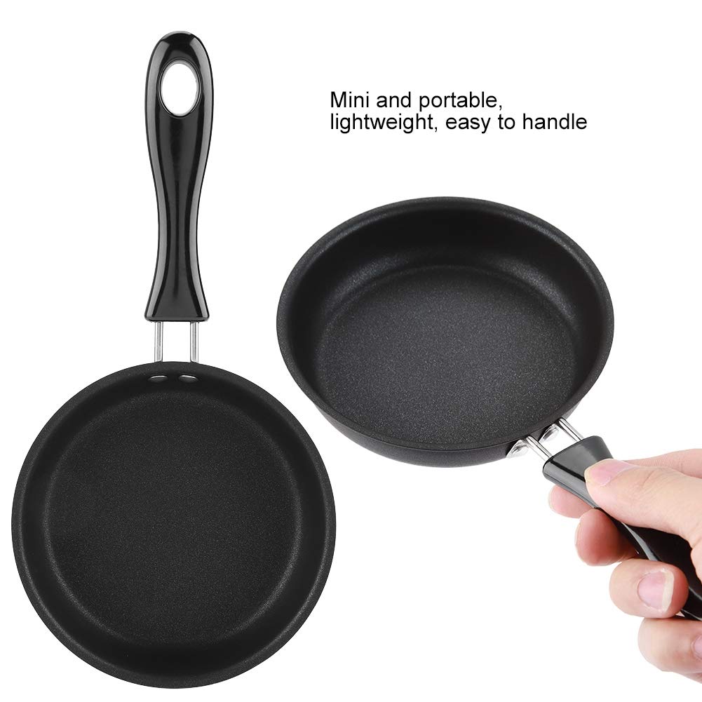 Single Egg Pan, 4.72 Inch Pure-iron One Egg Frying Pan with Dupont Coating Nonstick Single Egg Frying Pan for Scrambled Eggs Omelets & Pancakes Making