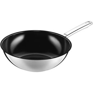 silit wuhan original wok pan, large, silver