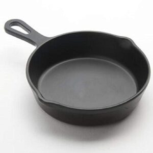 american metalcrat mfp41 melamine cast iron frying pan, black, 7-ounces