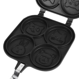 Worii Egg Frying Pan, DoubleSided Lovely Cartoon Animal Pattern Breakfast Omelette Burger Steak NonStick Frying Pan Kitchen Cooking Tool