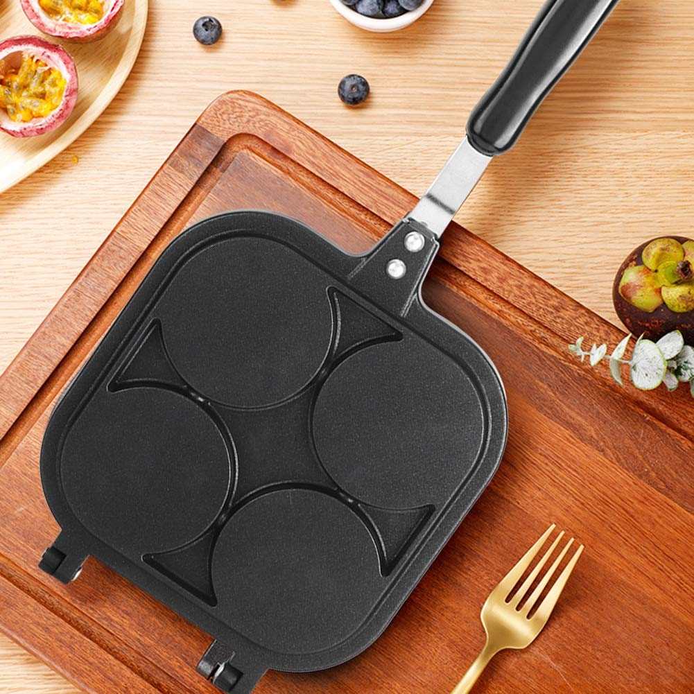 Worii Egg Frying Pan, DoubleSided Lovely Cartoon Animal Pattern Breakfast Omelette Burger Steak NonStick Frying Pan Kitchen Cooking Tool