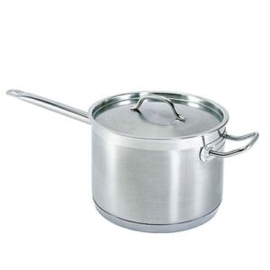 update international (ssp-10) 10 qt induction ready s/s sauce pan w/cover and helper handle by update international