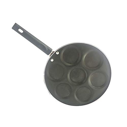 Pancake Maker Nonstick Mini Uttapam Maker Mini Pancake and Blini Pan Mini Uttapam tawa Silver Dollar Pan Nonstick Pan Cake Griddle crepe Tawa 7 Cavity (275mm)