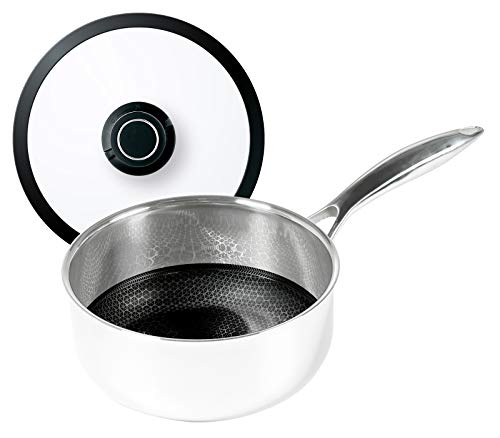 Black Cube Quick Release Cookware, Saucepan with Lid, 8-Inch/2.5 Quart